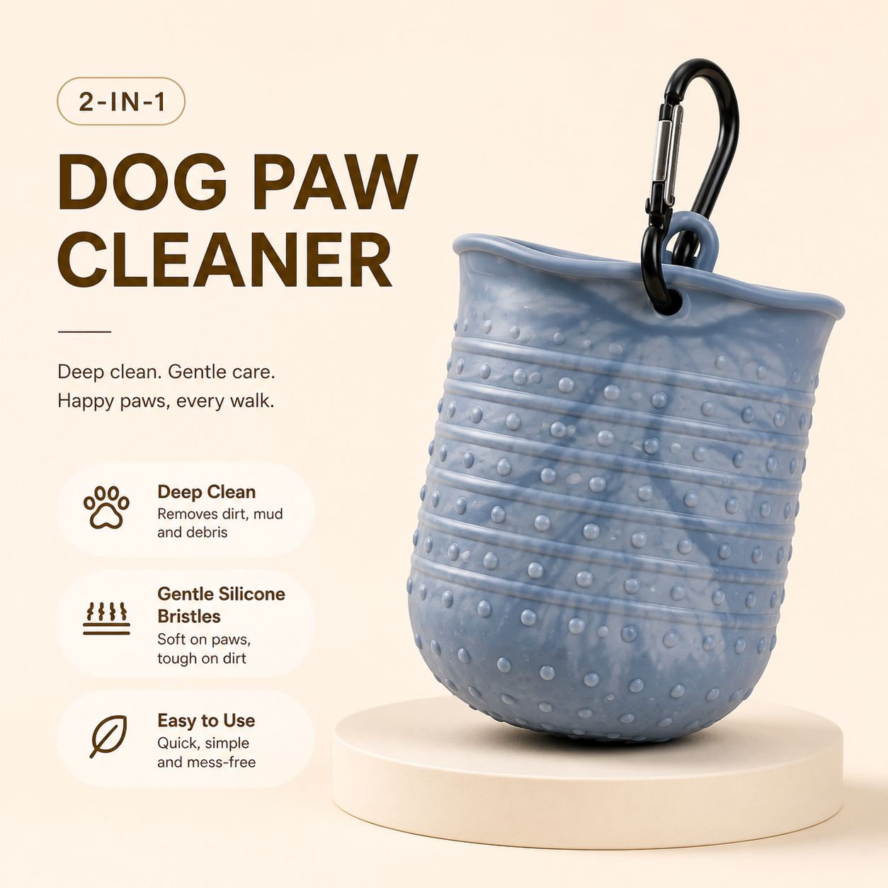 2-in-1 Dog Paw Cleaner